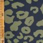 Preview: Viskose Druck Leo Animalprint schwarz olivgrün